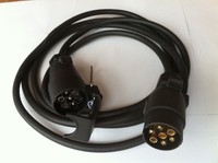 Anhänger - Verlängerungskabel Kabel  7 - polig 100 cm lang  Stecker / Kupplung  