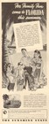 vintage FLORIDA Beach Vacation TRAVEL Swimsuit Girl FAMILY Tourist Tourism AD