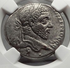 MACRINUS 217AD Emesa Seleukis Pieria Tetradrachm Roman Coin NGC Certified i58172