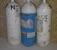 5 Liter Sauerstoffflasche Ventil Pressluftflasche Tauchflasche Stahlflasche 3595