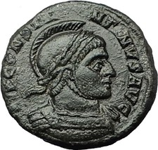 Constantine I The Great 319D Arles Authentic Ancient Roman Coin Victories i59366