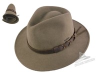 Traveller Hut Faustmann Wanderhut echtes Lederband Regenhut rollbar camel 54-62