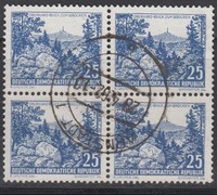 DDR Vollstempel  Mi 816 Viererblock