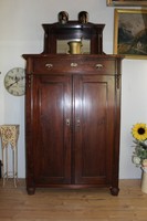 ALTES VERTIKO MIT AUFSATZ JUGENDSTIL WEICHHOLZ