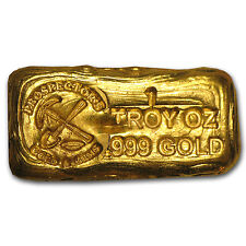 1 oz Gold Prospector's Gold & Gems Bar .999 Fine - Sku #75670