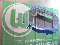 Fahne m.Hohlsaum ca.120 x 80cm VFL Wolfsburg altes Modell Fanartikel