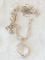 #10.110# (S510-D) Silberner Anhänger mit Bergkristall