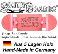 Komplett Holz Fingerskateboard PNK/PNK/WS SOUTHBOARDS® Handmade Wood Fingerboard