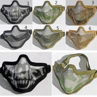Streik Metallgitter Schutzmaske halbe Gesicht taktische Airsoft Military Maske
