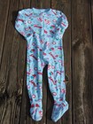 The Children's Place Baby Girl Blue Footie Pajamas - Fits Size 18 Months - GUC