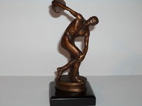 Skulptur" DISKUSWERFER " aus Bronze! NEU & OVP # 06