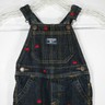 Oshkosh B'gosh Denim Overalls Size 18 Months Embroidered Red Trains Carpenter