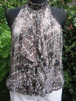 Made in Italy Volant Bluse Top Rüschen Gr. 38 wie neu