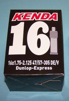 Kenda Schlauch Fahrradschlauch 16 Zoll DV x 1.75 - 2.125 Blitz-/Dunlopventil