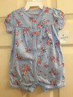 Girls Carter's Romper Blue Floral 6 M Months NWT