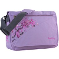 Umhängetasche FLOWER Schultertasche Laptop Tasche Messenger Schultasche Flieder