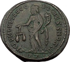MAXIMIAN 304AD Large Module Follis Ancient Roman Coin MONETA Memory i37050