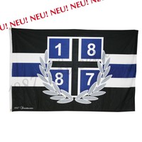 1887 HSV Hissfahne '1887 Lorbeer' 180 x 120cm