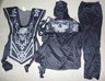 boys BLACK NINJA HALLOWEEN COSTUME NEW NIP size 4 to 6 COMPLETE small accessory