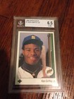 1989 KEN GRIFFEY JR ROOKIE CARD RC UPPER DECK #1 GRADED BGS 6.5