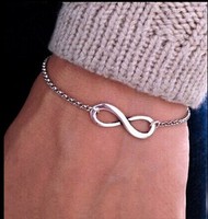 INFINITY ARMBAND UNENDLICHKEITSSYMBOL LIEBE SILBER ARMKETTCHEN ETERNAL LOVE TOP