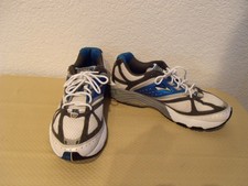 Brooks Trance 5 Mens White/Black/Blue Running Athletic Sneaker Shoes -10.5 Med