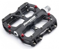 REVERSE Escape Schwarz MTB Fahrrad Pedale DH FX FR Flat Pedal Paar Neu