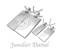 2 Partneranhänger Partnerkette  mit Gravur Gratis AH87