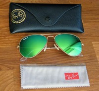 Pilotenbrille Sonnenbrille Ray-Ban P  grün metallic verspiegelt polarisiert