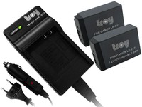 Ladegerät + 2 Akku  für Canon EOS 750D  EOS750D  LPE17 LP-E17