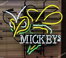 17X14 Mickeys Bumble Bee Hornet Real Glass Beer Bar Neon Light Sign Pub Display