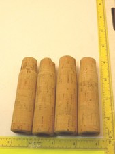 (4) 3 3/8-4"." Cork Tapered Grip Handles For Rod Builders,Repairs Fly Rod Parts