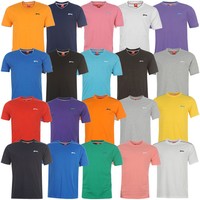 Slazenger Herren T-Shirt XS S M L XL 2XL 3XL 4XL Rundhals V-Ausschnitt Tee neu
