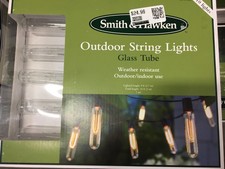 10 Glass Tube RV IN/OUTDOOR PATIO PARTY STRING LIGHTS SMITH & HAWKEN
