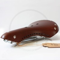 Gyes ACU Ledersattel braun | Rennrad-Sattel | Gestell silber