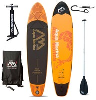 AQUA MARINA FUSION SUP inflatable Stand Up Paddle Surfboard Board Paddel Leash