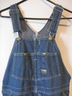Oshkosh Vestbak Bib Overalls Dark Denim 40x26 Shamrock Buttons Zip Fly