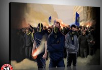  KUNSTLEINWAND  "Saarbrücken" 120 cm x 80 cm | xxl version |  | corteo ultras |