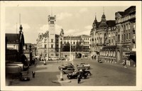 Ak Erfurt in Thüringen, Bahnhof mit Bahnhofsplatz, Autos - 1161866