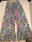 Girls Paisley Print Velour Pants Sz 6x