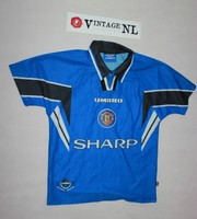 1996-1997 MANCHESTER UNITED DRITTES UMBRO TRIKOT 3RD JERSEY JUGENDLICHE GR 158