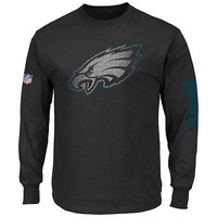 NFL Football Shirt PHILADELPHIA EAGLES Joel Langarm Longsleeve Majestic schwarz