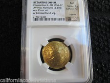 Gold Coin Ancient Byzantine Constantine X, (1059 - 1067) Christ Histamenon Nomis