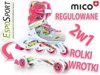 3-1 Rollschuhe Inliner Quad verstellbar MICO 26-29 30-33 34-37 Inlineskates NEU