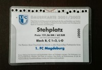 DAUERKARTE 2001/02 TICKET Eintrittskarte 1.FC Magdeburg FCM 