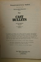 Cast Bullets, E.H. Harrison, 1979, Nat. Rifle Ass., Sublementary Index, 1980