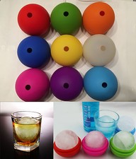 2.5" Bar Silicone Ice Cube Ball Maker Mold Sphere Large Tray Whiskey DIY Mould