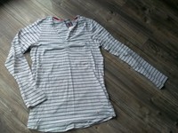 TCM LANGARM  Shirt Gr 36 38 blau weiß stretch Neu