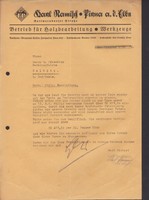 PIRNA, Brief 1939, Betrieb für Holzbearbeitungs-Werkzeug Karl Ramisch