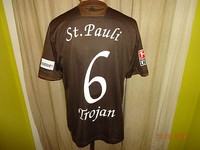 FC St.Pauli DoYou Fotball Matchworn Trikot 2008/09 "Congstar" + Nr.6 Trojan Gr.M